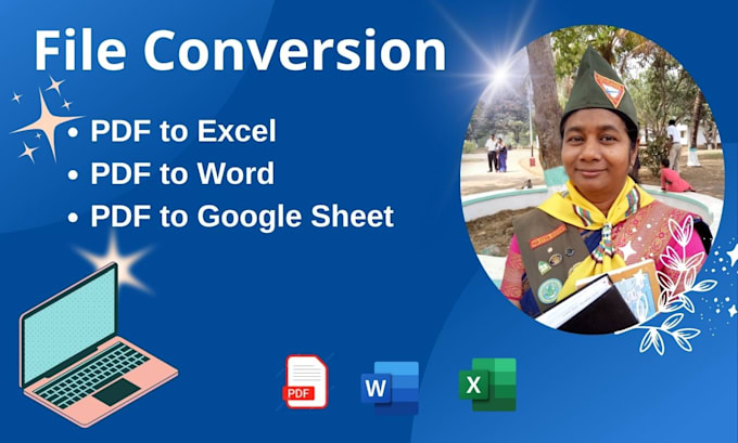 Gig Preview - Do data entry and file conversion pdf to word and excel