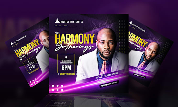 Gig Preview - Create an outstanding church event flyer in 5 hours