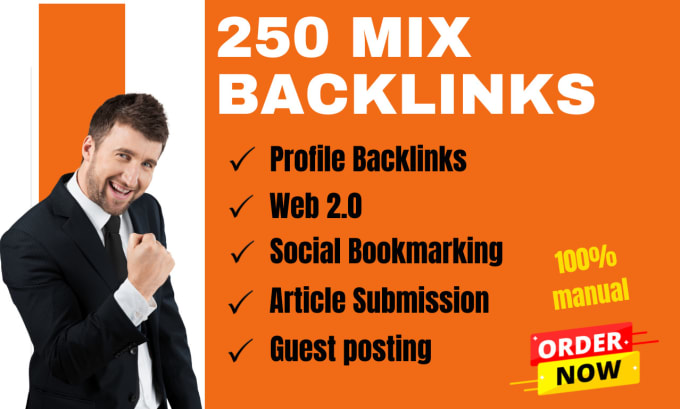 Gig Preview - Do 250 mix backlinks on high authority sites for top ranking