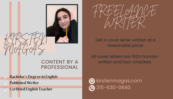 Gig Preview - Write a cover letter tailored to fit any job