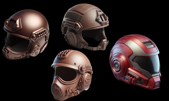 Gig Preview - Model 3d helmet,3d mask,3d armor, 3d cosplay for 3d  printing