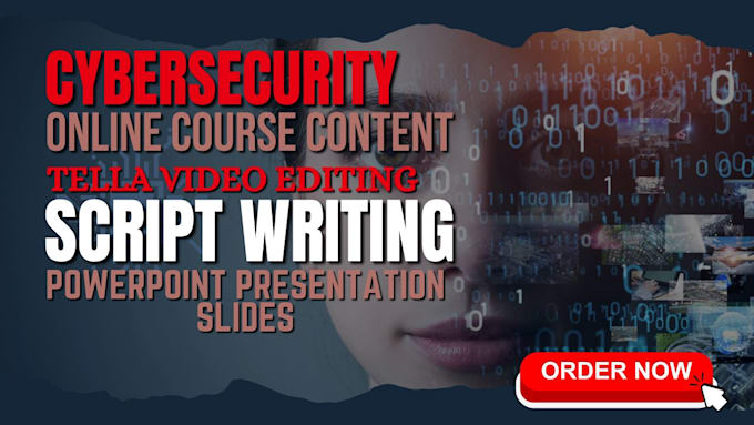 Gig Preview - Do cybersecurity online course, video editing, ppt slides, script with tella