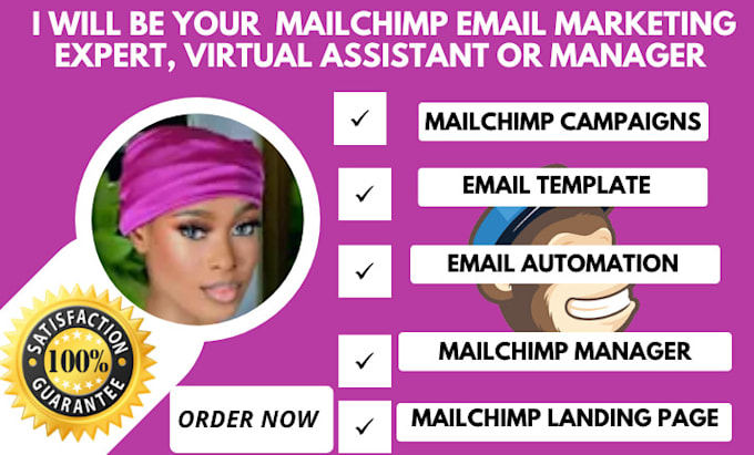 Gig Preview - Do mailchimp email marketing campaign email template newsletter automation setup