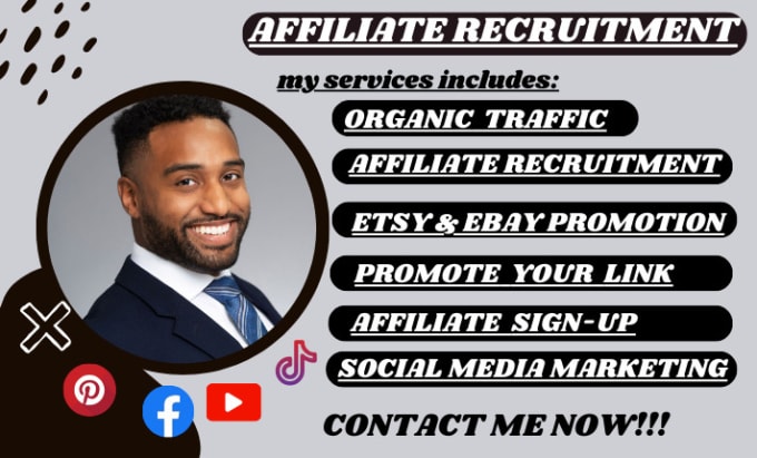 Gig Preview - Do affiliate link recruitment affiliate link sign up and affiliate promotion