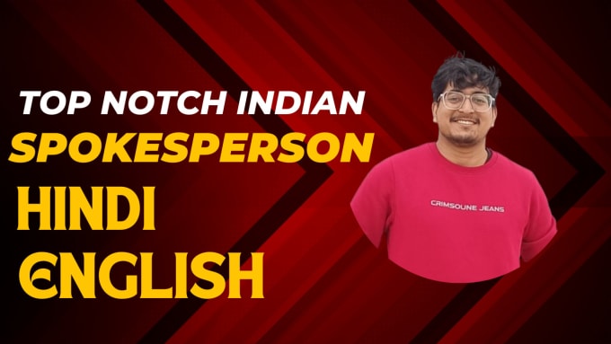 Gig Preview - Create male indian spokesperson video