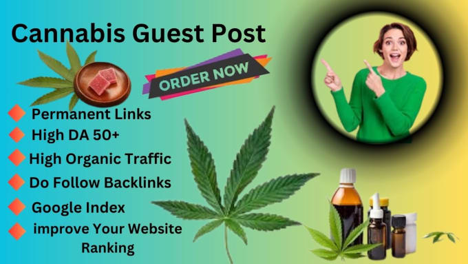 Gig Preview - Cbd backlinks on cannabis and marijuana sites high da guest posts