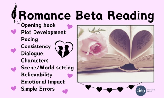 Gig Preview - Beta read your contemporary romance, romcom, erotica, etc