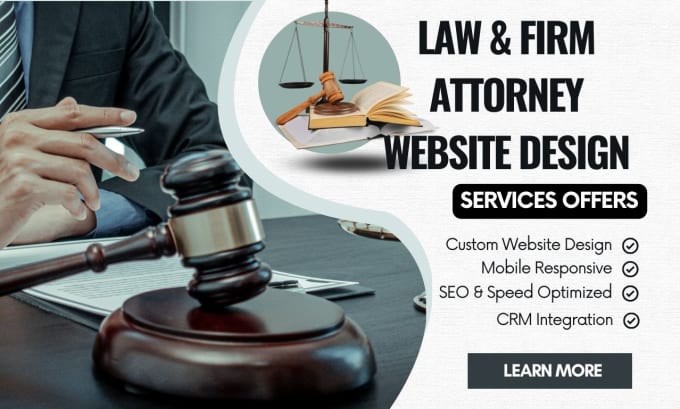 Gig Preview - Design attorney law website personal injury website to get attorney law leads