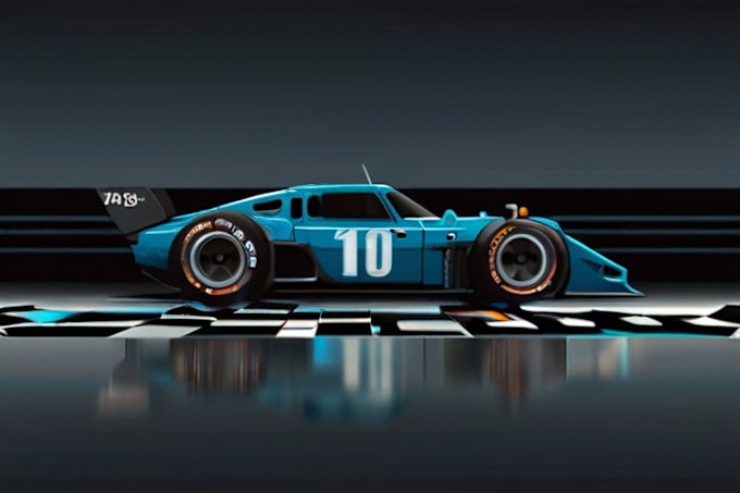 Gig Preview - You racing car into vector illustration