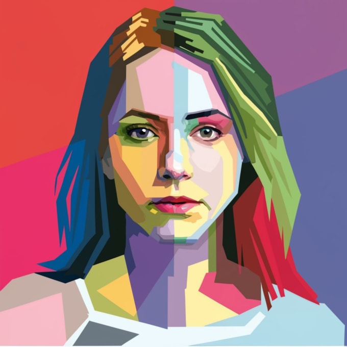 Gig Preview - Make a beautiful wpap pop art portrait