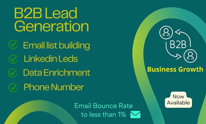 Gig Preview - Do b2b lead generation, business leads, email list building, direct phone number