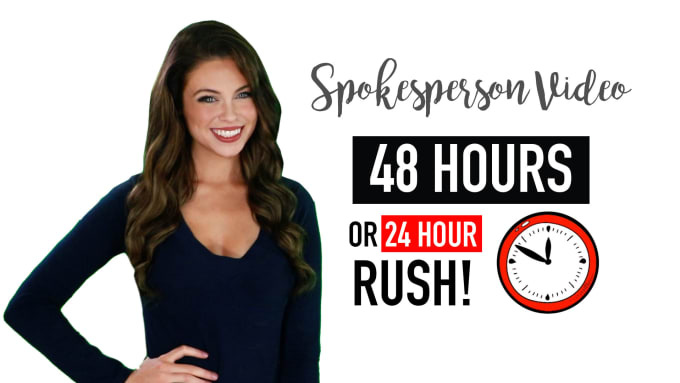 Gig Preview - Create an attractive spokesperson video in 48 hours or less