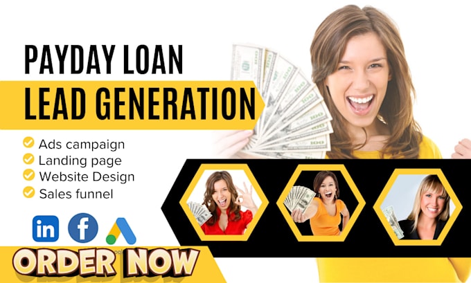 Gig Preview - Generate payday loan leads business loan leads payday loan business loan website