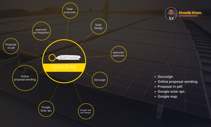 Gig Preview - Develop opensolar api and google solar api base web app