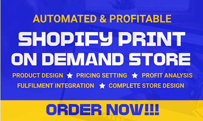 Gig Preview - Setup print on demand on shopify store with printful, printify, gelato, pod SEO