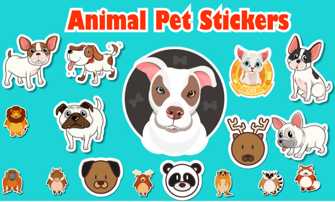 Gig Preview - Draw stickers of your cat, dog, or any pets into cute kawaii