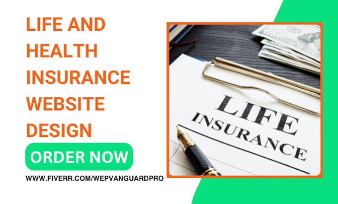 Gig Preview - Design insurance website life insurance health finance wordpress website