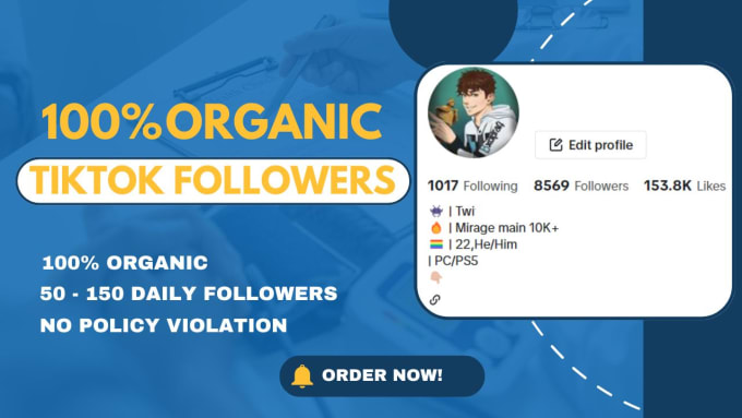 Gig Preview - Do fast organic tiktok followers growth