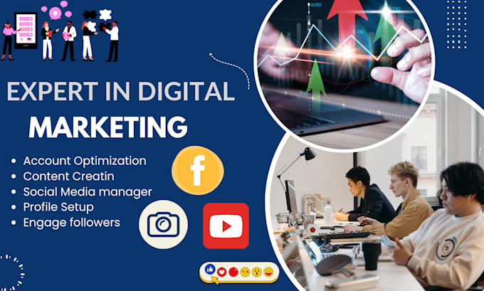 Gig Preview - Be your social media manager and digital marketing viral content creator