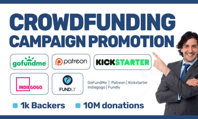 Gig Preview - Boost your patreon, indiegogo, wefunder, gofundme, crowdfunding campaign