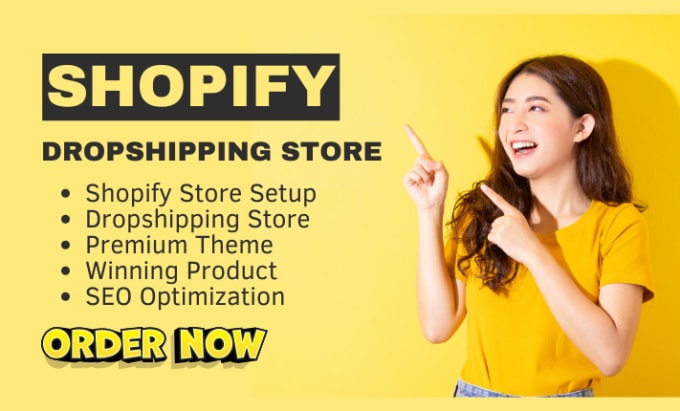 Gig Preview - Create shopify dropshipping and build shopify website with shopify redesign