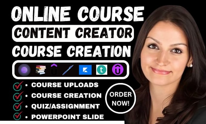 Gig Preview - Create online course content training manual course creation lesson plan