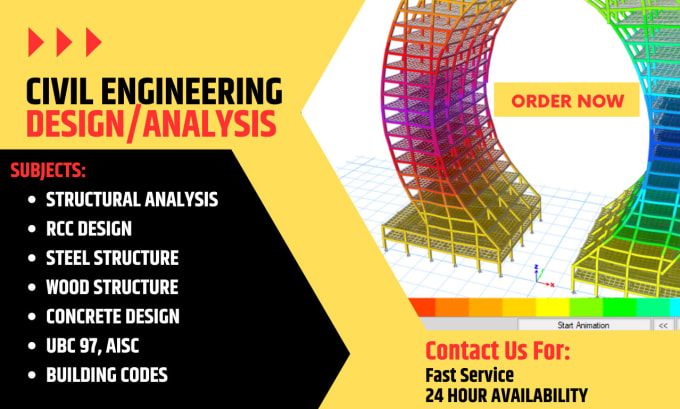 Gig Preview - Be your expert for civil engineering design projects and analysis