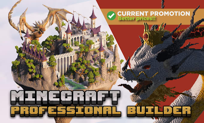 Gig Preview - Be your professional minecraft builder, limited time  price