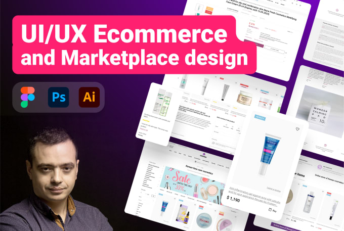 Gig Preview - Do custom ecommerce figma website design, marketplace ui ux design