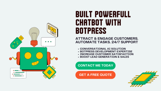 Gig Preview - Create powerful ai chatbots for your business