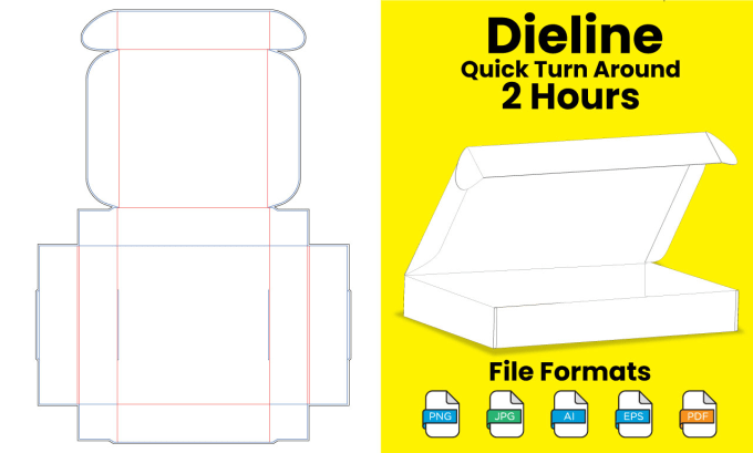 Gig Preview - Do custom product packaging box dielines , dielines cut lines and design