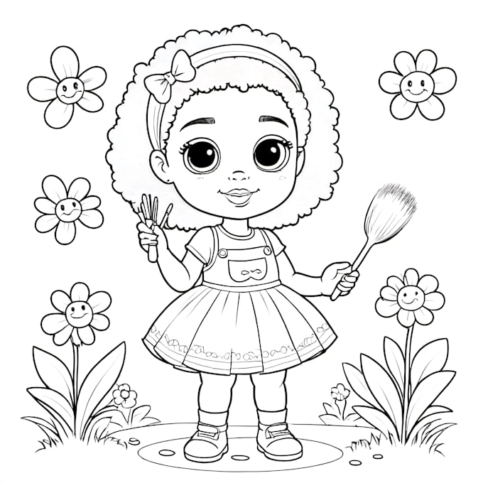 Gig Preview - Create cute and amazing colouring books for children