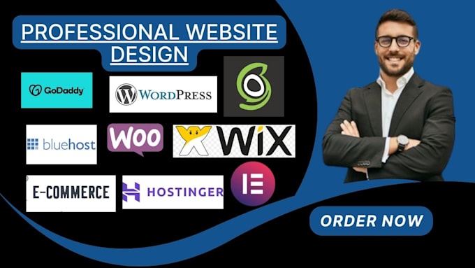 Gig Preview - Website design hostinger, siteground, bluehost, ionos, shopify, webshop,webstore