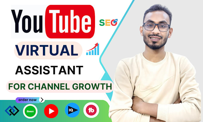 Gig Preview - Be your professional youtube virtual assistant for channel growth