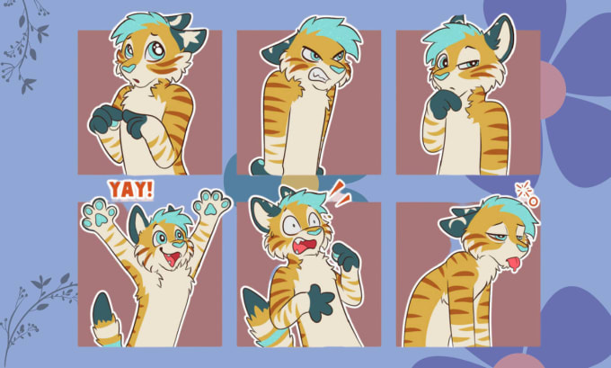 Gig Preview - Draw telegram stickers, furry telegram sticker, furry sticker, crypto stickers