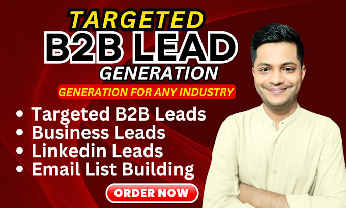 Gig Preview - Do b2b lead generation, linkedin leads and prospect list building