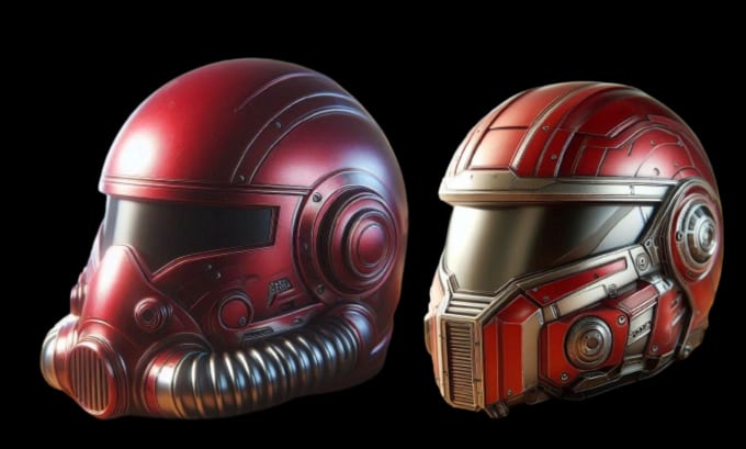 Gig Preview - Design 3d helmet, cosplay,3d head, 3d armor, 3d starwar for printing