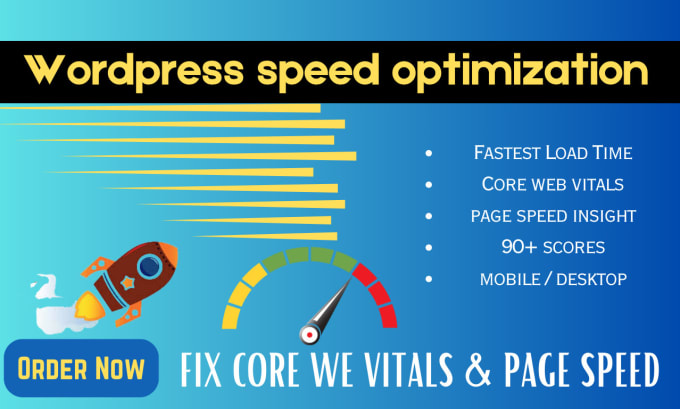 Gig Preview - Do wordpress speed optimization, speed up website for google pagespeed insight