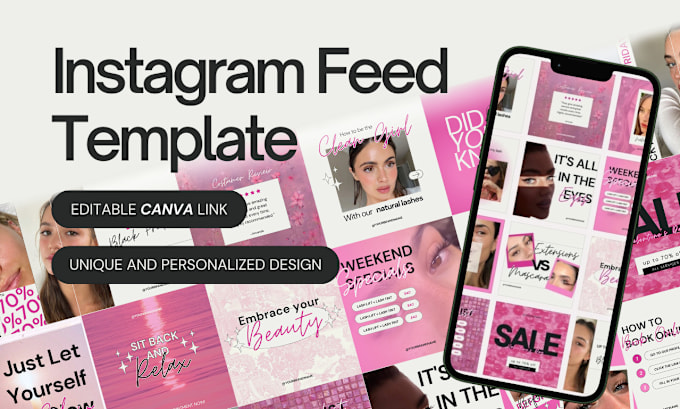 Gig Preview - Design unique instagram feed canva templates