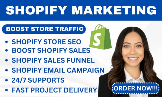 Gig Preview - Do complete shopify marketing sales funnel, facebook ads to boost shopify sales