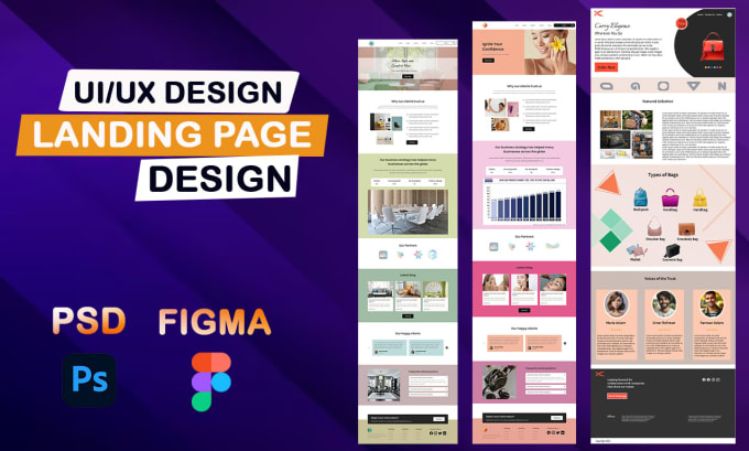 Gig Preview - Design landing page, website landing page, UI UX landing page in figma