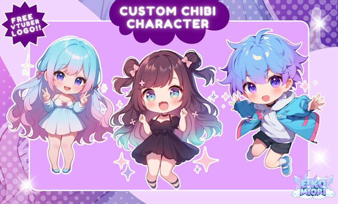 Gig Preview - Draw chibi cute kawaii illustration with anime style for profile picture