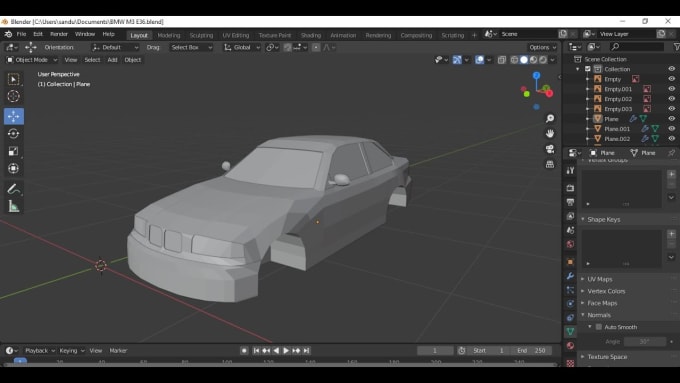 Gig Preview - 3d modeling for cars and all type of vehicle in blend