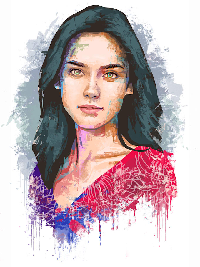 Gig Preview - Paint digital abstract portrait art illustration