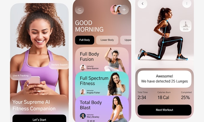 Gig Preview - Develop fitness app health and fitness workout app gym app fitness website