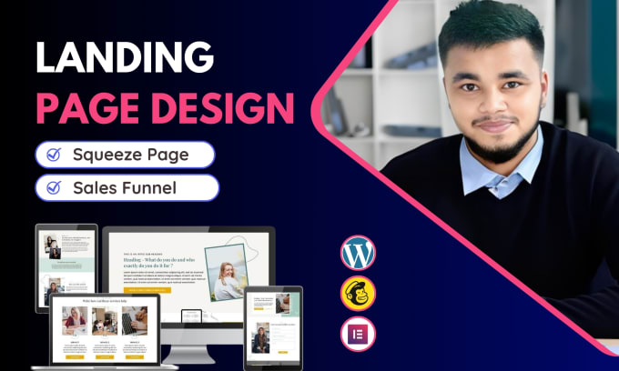 Gig Preview - Build wordpress landing page design, squeeze page, sales page, or sales funnel