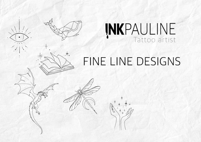 Bestseller - draw minimalistic fineline, oneline mini tattoo design