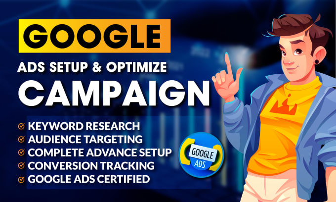 Gig Preview - Setup and manage google ads adwords PPC campaign