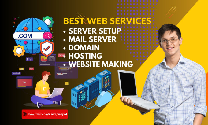 Gig Preview - Setup cloud server, mail server, webserver include development