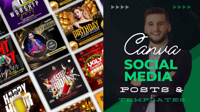 Gig Preview - Design pro social media posts and canva templates for your online course website